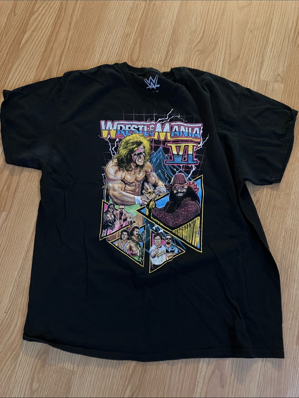 WWE Black WrestleMania VI Vintage Graphic Tee